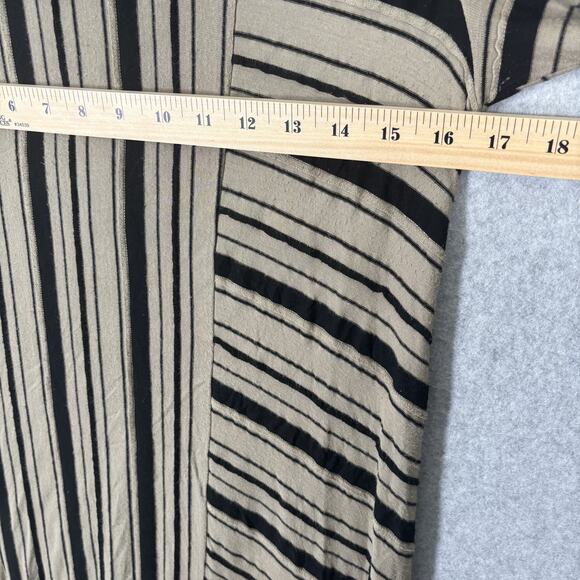 Chalet Dress XS Tan Asymmetric Flowy Layered Textured Artsy Lagenlook Modest USA - Picture 7 of 10